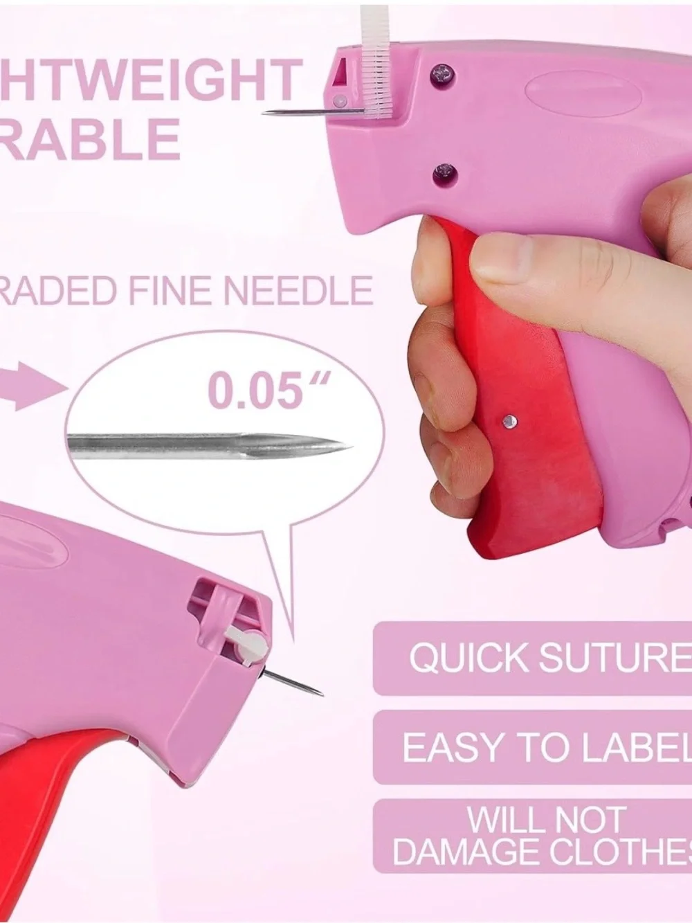Stitch Gun for Clothes, Handheld Stitch Tag Gun Quick Clothing Stitchy